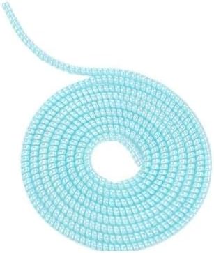 White Spiral Cable Protector, Chargers Cable Protector Data Cable Protect Sleeve, Headphone Cable Saver for Phone Earphone USB Data Cable Pet Chew 1.5m (4.92ft)