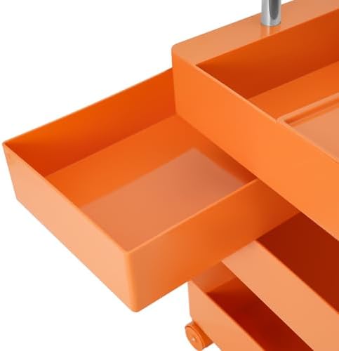 Storage Cabinet 360° Rotating Sofa Side Cabinet (Orange)