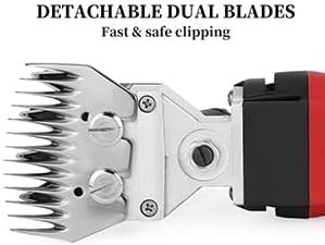 DUCKBOY Electric Sheep Clippers Heavy Duty, Professional 380W Shearing Machine for Sheep, Goats, Cattle Farm Livestock Pet, Large Thick Hair Dogs Grooming Trimmer