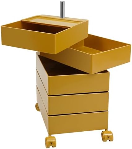 Storage Cabinet 360° Rotating Sofa Side Cabinet (Yellow)