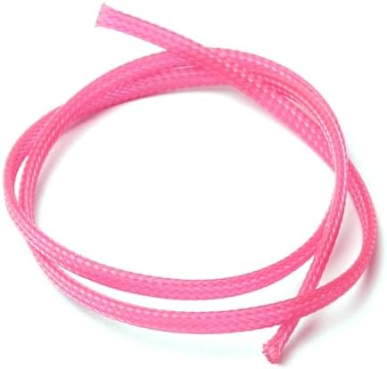 Jutagoss PET Expandable Braided Cable Sleeve, 1.64ft - 3/16 inch Pink Cable Management Sleeve, Wire Loom Tube Cord Protector for USB Cable, Power Cord, Audio Video and More, 1Pc