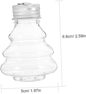 Fillable Candy Bottles 10 Pack Christmas Tree Shape Beverage Bottles Decorative Candy Jars Reusable Juice Containers for Party