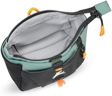 OllyDog Backcountry Day Bag | Dog Training Treat Pouch | Eco-Friendly Recycled Fabric Fanny Pack with Zipper Closure, Built-in Poop Bag Dispenser & Adjustable Waist Belt (Surf)