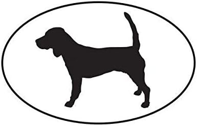 ION Graphics Magnet Beagle Euro Oval Magnetic Vinyl Dog Canine pet 5" Car Magnet Bumper Sticker