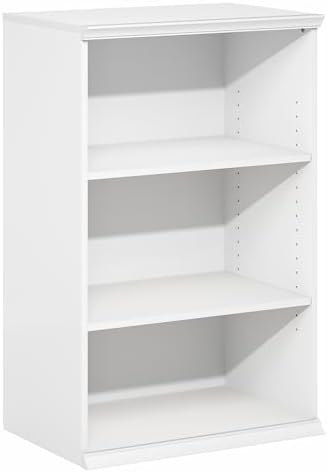 Furinno FANO Closet Organizers and Storage, 3-Tier Closet Organizer with Adjustable Shelves, Stackable Open Shelf Closet Shelves, 15.9 x 23.6 x 36.2 for Wardrobe, Bedroom, Living Room, White