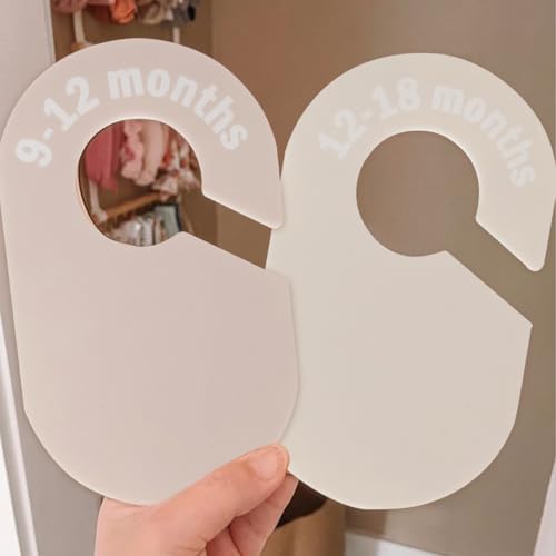 cephira baby closet dividers-double sided clothes organizer for newborn to 24 months size closthes neutral closet organizer for baby girl boy， baby clothes dividers for closet for nursery room decor
