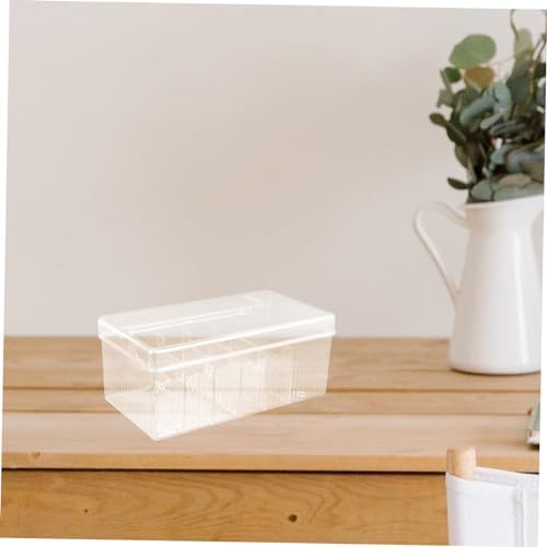 Gadpiparty Multi-grid Cord Storage Organizer Box Clear Pet Material for Chargers Wires and Desk Accessories Translucent Design for Easy Access