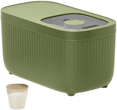 Airtight Rice Storage Container, Dry Food Dispenser with Transparent Sealed Lid for Kitchen Pantry Organization for Storing Rice, Cereal, Flour, Pet Food and Other Dry Ingredients (Green, M)