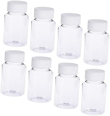 30pcs Pet Container Bottles Screw Lid Storage for Pills Tablets Vitamins and Medicine for Home Use and Travel