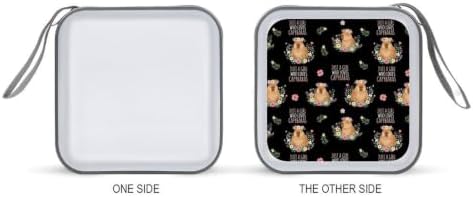Protective CD Case 40 Capacity Capybaras Disc Holder Storage Binder | DVD Organizer Wallet, Just A Girl Who Loves Capybaras, Sturdy Portable for Movie Music Game Disc