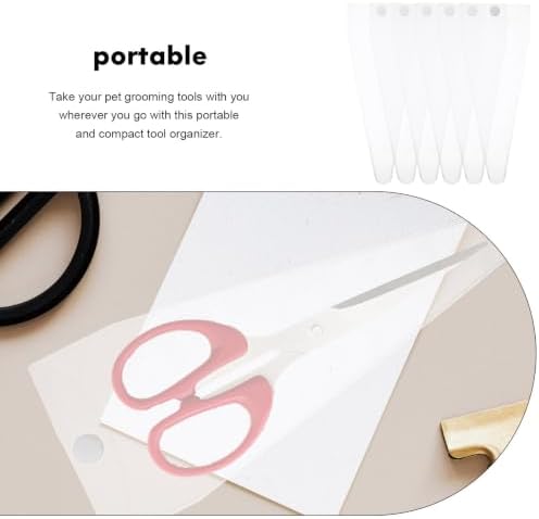 6pcs Pet Scissor Organizer PVC Portable Snap Button Bag