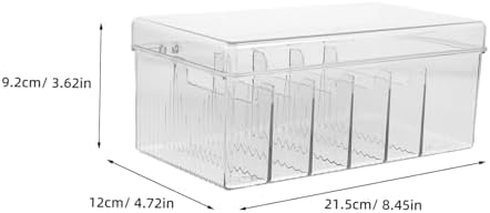 Happyyami Desktop Cable Organizer Box Transparent Multi-grid Charger Storage Case for Cables and Accessories Pet Material for Desk Organization