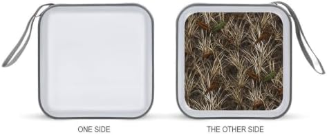 40 Capacity CD Case Camo Tree Grass Protective DVD Holder Wallet | Real Camo Tree Grass Disc Storage Organizer Binder, Hand Strap, Zipper Closure for Home Car