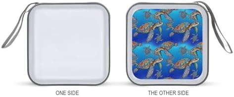Protective 40-Disc CD/DVD Wallet Sea Turtle, Hard Plastic Storage Binder with Handle, Portable Organizer for Car Office Travel