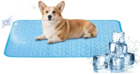 Universal Cooling Pad, Outdoor for Dog, Anti-Slip Ice Rug, Easy to Use | Indoor Summer Washable, Cat Cooling Mat, for Kennel Crate, Sofa Home Puppy, Travel Bedding Small, Medium Dog Kitten, Floor