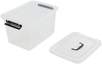 Farmoon 12 Quart Clear Storage Bin, Plastic Stackable Box with Lid, 1 Pack