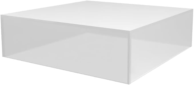 Acrylic Display Box with One Open Side 6.75" x 6.75" x 2 No Lid Versatile Frosted Plexiglass Merchandise Storage Bin or Retail Product Riser by Marketing Holders