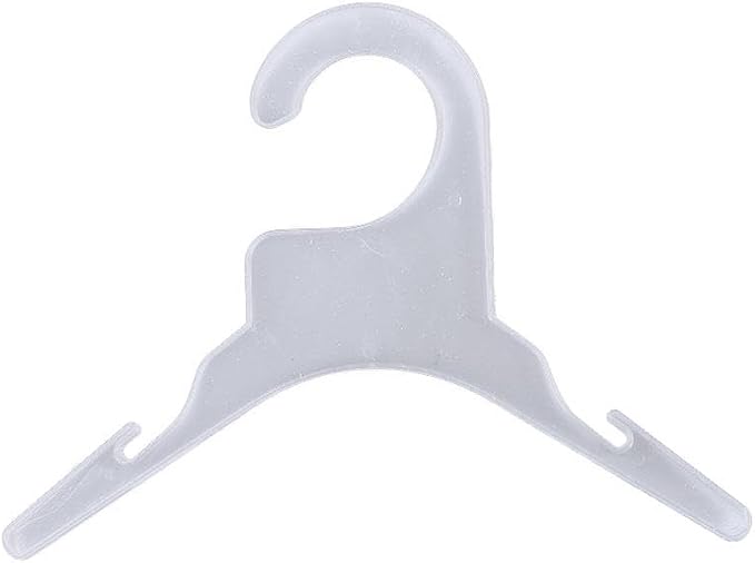 Pet Clothes Hangers 10 Pack, Plastic Non-Slip Small Animal Apparel Hanger for Dog Cat Puppy Kitten Clothing Closet Organizer Storage Rack(White,Small)