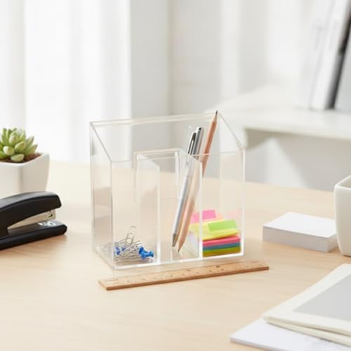 Partitioned Storage Box, Clear PET Plastic Organizer with Dividers for Bathroom Shelf and Drawer, Keeps Small Items Sorted and Visible (1 PC)