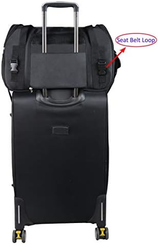 EliteField Soft-Sided Pet Carrier for Cats & Small Dogs (3-Year Warranty) | Airline Approved, Removable Bed & Cover, Built-In Leash, Luggage Sleeve, Seat Belt Loop, Waterproof, Durable, Foldable