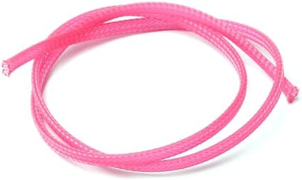 Jutagoss PET Expandable Braided Cable Sleeve, 1.64ft - 3/16 inch Pink Cable Management Sleeve, Wire Loom Tube Cord Protector for USB Cable, Power Cord, Audio Video and More, 1Pc