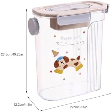 Dog Treat Container Airtight Airtight Portable Pet Food Bin with Handle