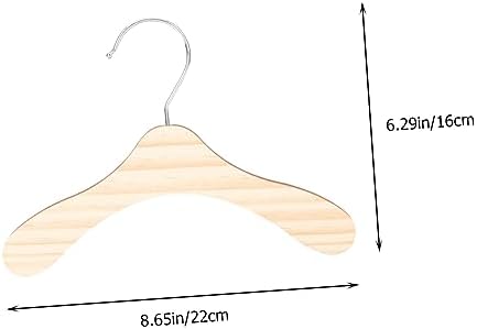 VICASKY 10Pcs Wooden Pet Hangers Wear Resistant Dog Clothes Hangers with Rotation for Cats and Dogs Lightweight Clothes Organizer for Home Use