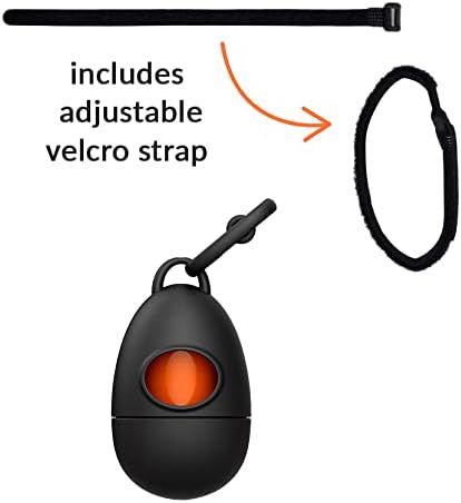 TUG Dog Waste Bag Dispenser, Black | 15 Bags Per Roll, With Dog Poop Bags
