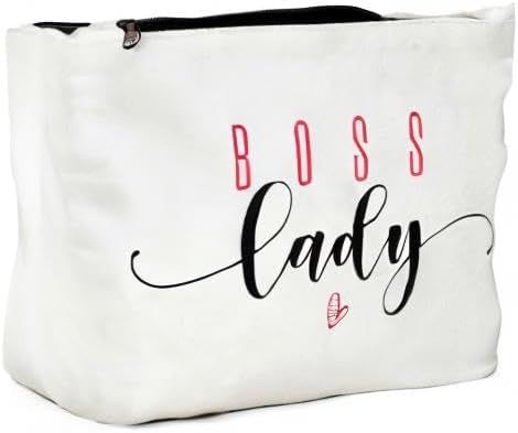 Boss Gifts for Women Makeup Bag, Best Boss Lady Gifts Cosmetic Bags | Bosses Thank You Appreciation Retirement Birthday Gifts for Woman Friend Coworkers Supervisor Manager Travel Toiletry Bag