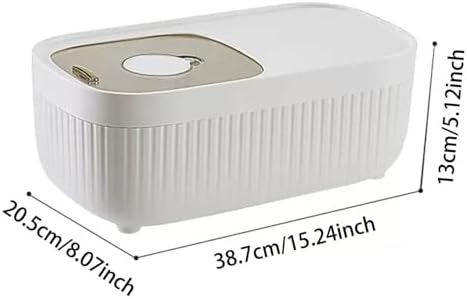 Airtight Rice Storage Container, Dry Food Dispenser with Transparent Sealed Lid for Kitchen Pantry Organization for Storing Rice, Cereal, Flour, Pet Food and Other Dry Ingredients (White, S)