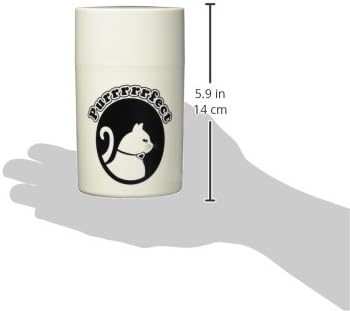 Tightpac Pawvac 1 to 6 Ounces Container, Airtight Pet Food and Treats Storage Jar - Patented Vacuum Seal Container for Pet Food, Treats and other Dry Goods - White with Cats