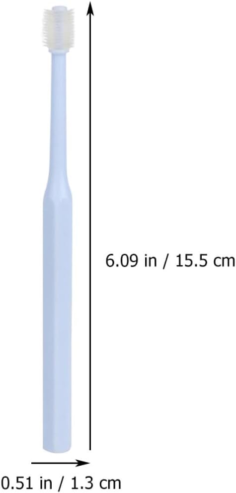 POPETPOP 2 Pcs 360-Degree Small Dog Cat Toothbrush, Soft Silicone Pet Toothbrush for Cat Deep Teeth Cleaning - Dog Dental Care (Green, Blue)