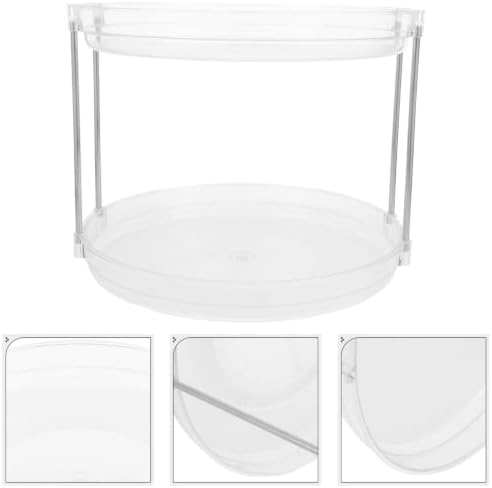 Rotating Spice Rack Turntable 2 Tier Pet Cabinet Organizer | Multipurpose Storage, Easy to Clean, 360 Degree Smooth Rotation, for Medicine Cabinets and Vanities