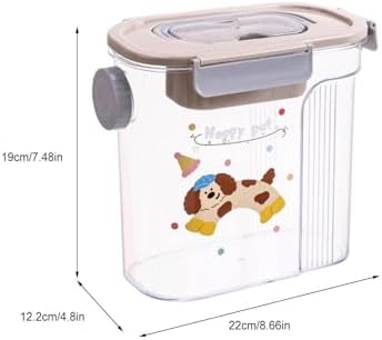 Dog Treat Jar Airtight Portable Pet Food Bin with Handle