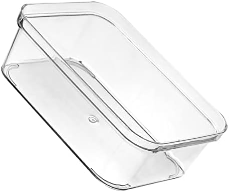 Acouto Drawer Storage Trays Transparent Plastic Drawer Storage Divid Box for Kitchen Large Rectangle Clear Box – PET Material, Stackable, Dividers, Fits Standard Drawers (14.5 X .5 X (Medium Square