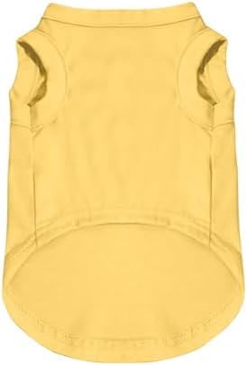 Custom Dog Shirt,Personalized Pet Vest Apparel with Name Text Photo Image,Lightweight Breathable PuppysKitten Variousize,Yellow