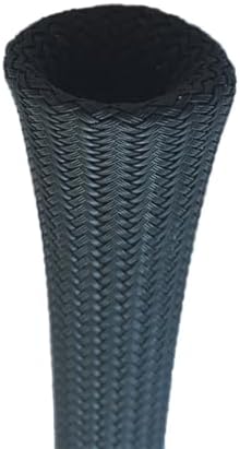 Cord Protector Split Braided Wire Sleeving Cable Management Black for Desk PC TV Computer USB Charger Cable (Black, 3/8"-25ft)