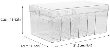 Convenient Cord Organizer Box Lid Transparent Storage Case for Usb Cables Phone Chargers and Accessories Pet Material Water-resistant for Desk and Home Use