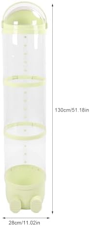 Stuffed Animal Storage Tube 130cm Large Capacity Transparent Plush Toy Display Bucket Organizer for Playroom Bedroom (Green)