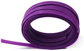 Bettomshin 1Pc 32.8Ft(10m) Cable Management Sleeve, 1/2"(12mm) Width PET Purple Cord Protector, Wire Loom Tube Insulated Split Sleeving for USB Cable Power Cord Organizer Video Cable Hider
