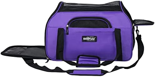 EliteField Soft-Sided Pet Carrier for Cats & Small Dogs (3-Year Warranty) | Airline Approved, Removable Bed & Cover, Built-In Leash, Luggage Sleeve, Seat Belt Loop, Waterproof, Durable, Foldable