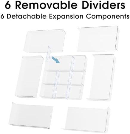 Expandable Makeup Drawer Organizer, Clear Silverware Drawer Organizer Tray.