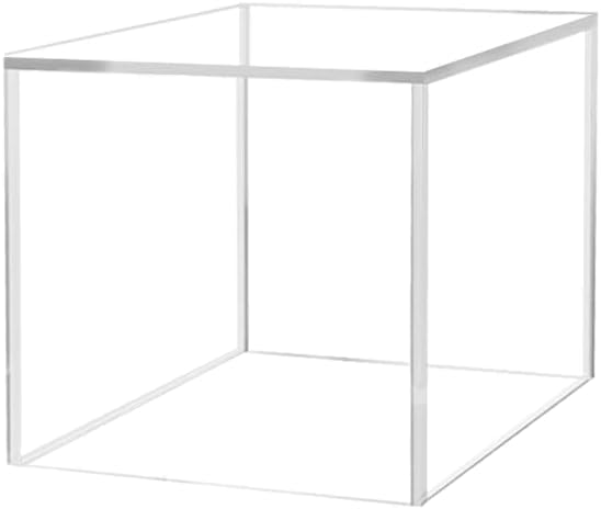3" Acrylic Display Riser Box with One Open Side No Lid Versatile Clear Square Plexiglass Retail Product Platform and Merchandise Storage Bin by Marketing Holders