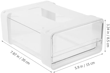 Desk Organizer Drawer Storage Box for Home Office, White Pet and Hips Material with Large Capacity, Strong and Easy to Install Storage Solution for Notes and Chargers