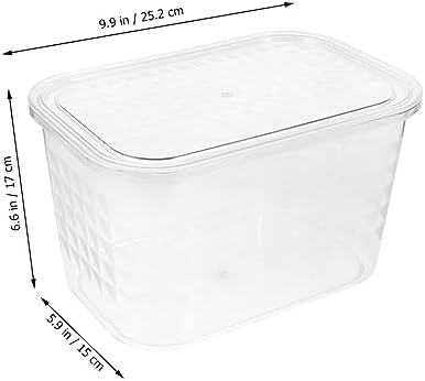 COHEALI Clear Book Organizer Storage Container with Lid Transparent Pet Bookshelf Storage Box for Home Office Bathroom for Toys Makeup Snacks and More