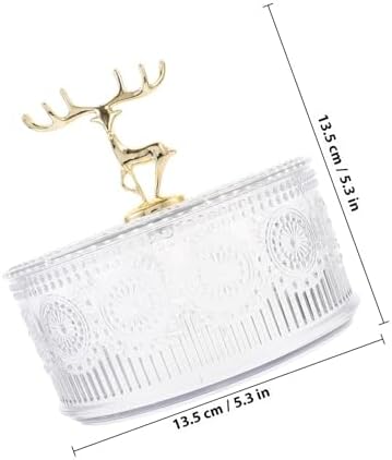 HOMSFOU Jewelry Box Earring Organizer Pet Decorative Storage | Dust Protection for Valuables, Simple Compact Design, Elegant Outlook, for Colleagues and Friends