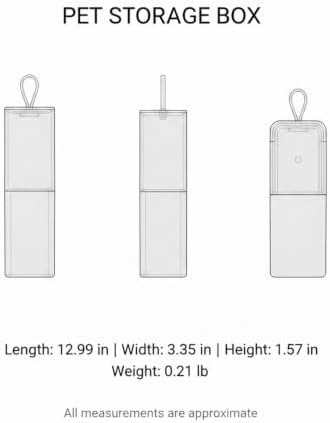 Stackable PET Storage Box, Rigid Clear Organizer for Cables & Small Items, Durable Transparent Container, 13 x 3.3 x 1.6 Inches