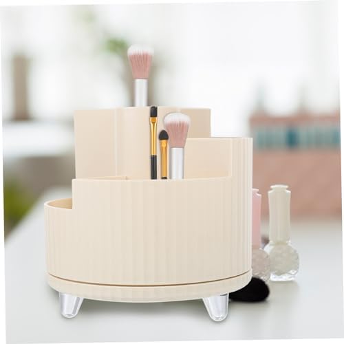 WOONEKY Portable Makeup Brush Storage Box Makeup Organizer Desktop Pen Holder Rotating Multifunctional