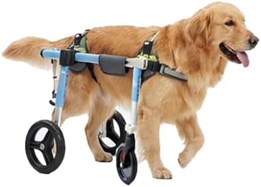 Dog Cart for Paralyzed Dogs Hind Legs Adjustable XS–XXL Weight Capacity Pet Wheelchair, Aluminum Alloy Lightweight Frame, Mobility Aid for Senior Disabled Dogs Rehab Walking