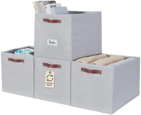 DECOMOMO Storage Bins, Storage Baskets for Shelves